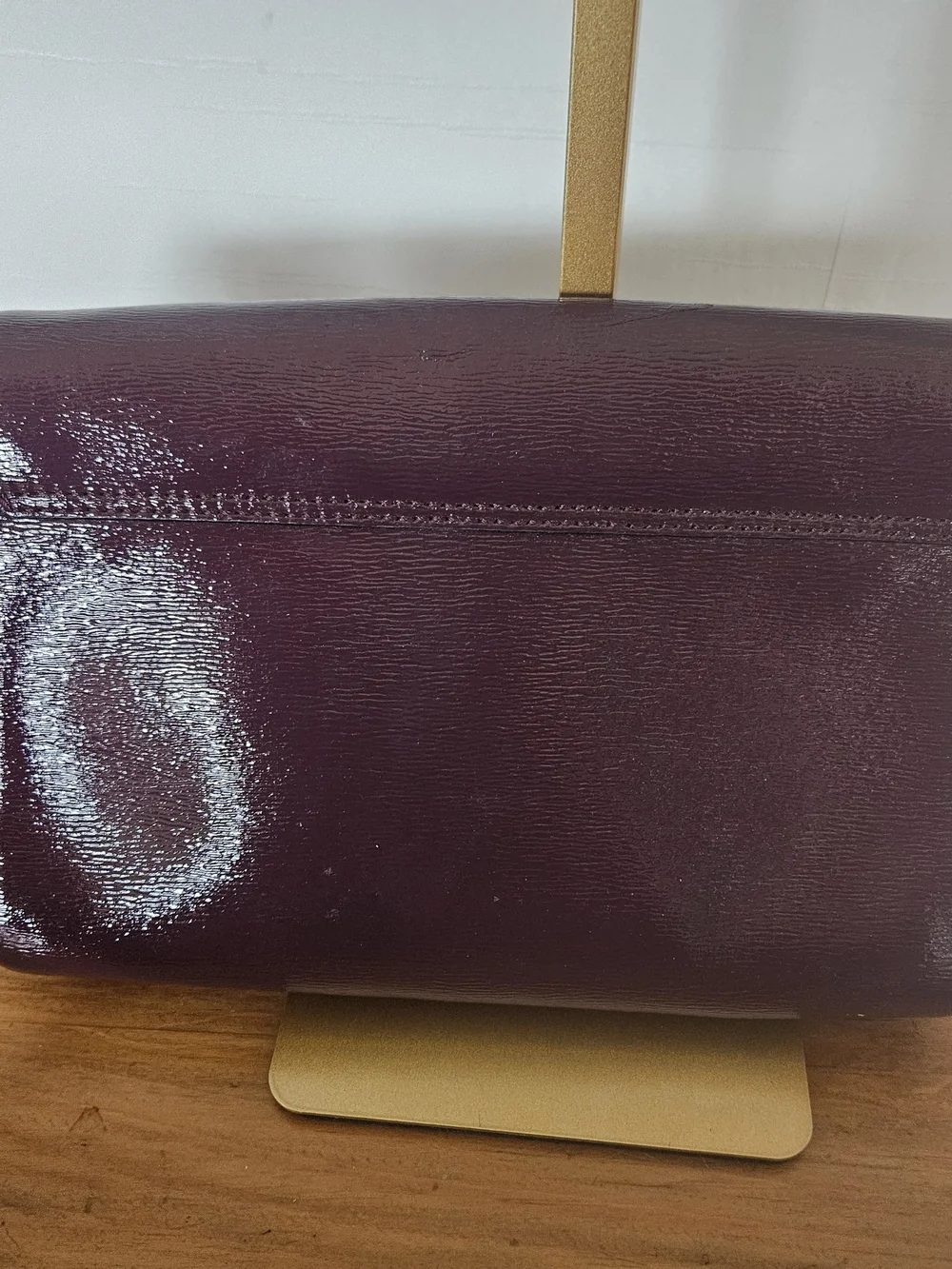 kate spade New York Patent Leather Shoulder Bag in Deep Plum